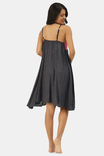 Buy Ms.Lingies Modal Nightdress Charcoal Grey at Rs.1799 online